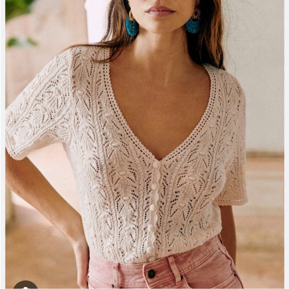 Sezane Cybele Knit Cardigan Top Size Small BNWOT